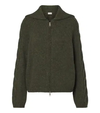 Moncler Alpaca and wool-blend cardigan | Thumbnail 1