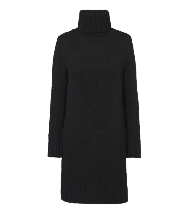 Moncler Turtleneck alpaca and wool-blend minidress
