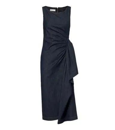 Dries Van Noten Draped denim midi dress | Thumbnail 1