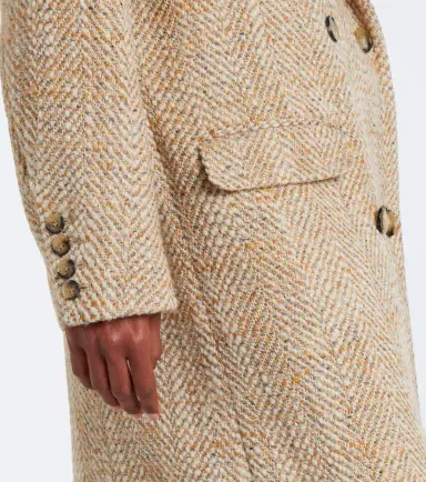 Marant Etoile Pilda herringbone double-breasted coat | Thumbnail 4