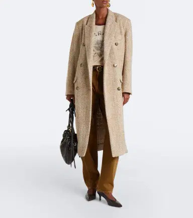Marant Etoile Pilda herringbone double-breasted coat | Thumbnail 6