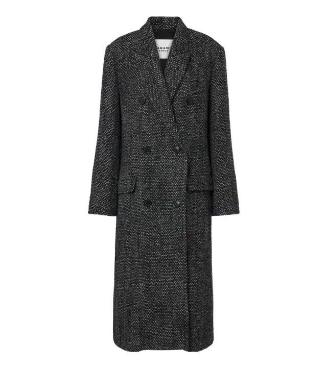 Marant Etoile Pilda herringbone double-breasted coat