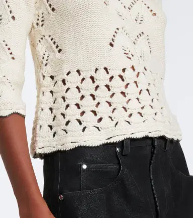 Marant Etoile Lua pointelle cotton and wool sweater | Thumbnail 2