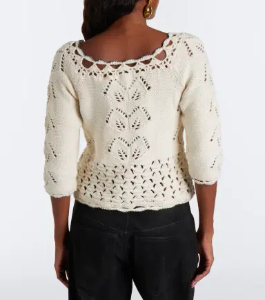 Marant Etoile Lua pointelle cotton and wool sweater | Thumbnail 3