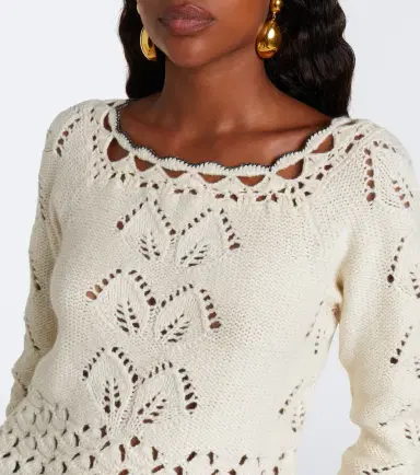Marant Etoile Lua pointelle cotton and wool sweater | Thumbnail 6