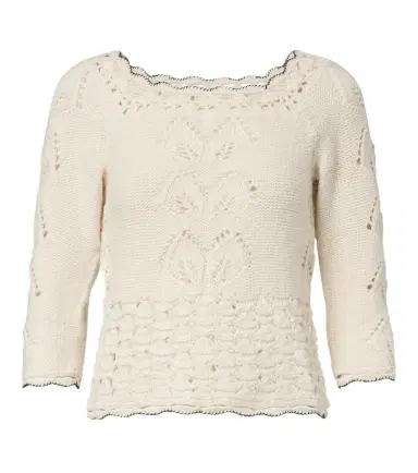 Marant Etoile Lua pointelle cotton and wool sweater | Thumbnail 1