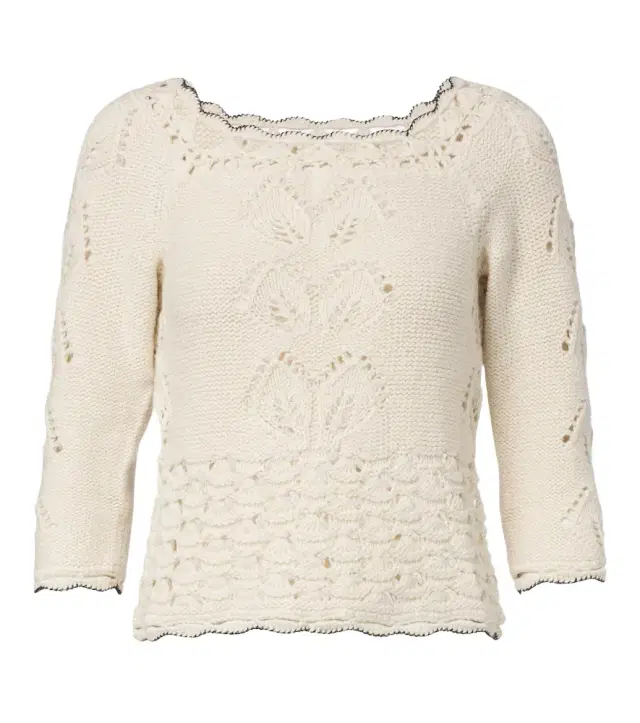 Marant Etoile Lua pointelle cotton and wool sweater