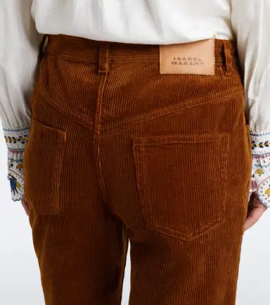 Marant Étoile Ruthie cropped corduroy straight pants | Thumbnail 3