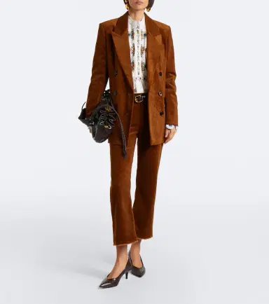 Marant Étoile Ruthie cropped corduroy straight pants | Thumbnail 4