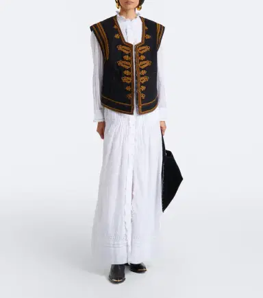Marant Etoile Edmee embroidered denim vest | Thumbnail 5
