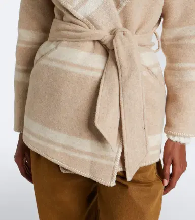 Marant Étoile Brea striped wrap coat | Thumbnail 4