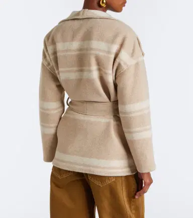 Marant Étoile Brea striped wrap coat | Thumbnail 6