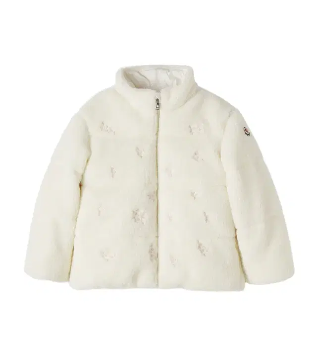 Moncler Enfant Baby Chiara embroidered teddy puffer jacket