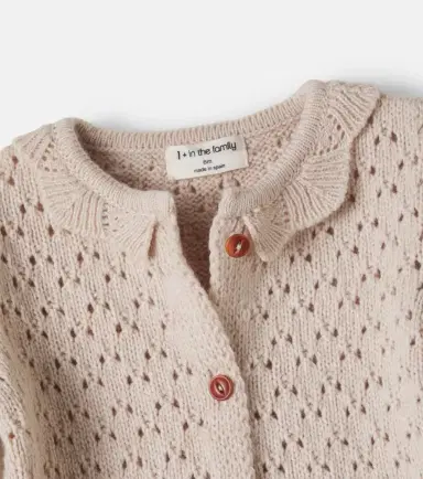 1 + in the Family Baby Nimes-BB pointelle wool-blend cardigan | Thumbnail 3