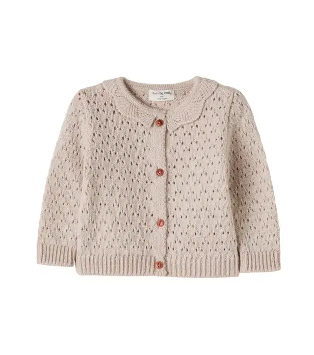 1 + in the Family Baby Nimes-BB pointelle wool-blend cardigan