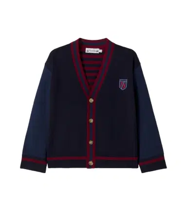 Bonpoint Julian embroidered striped wool cardigan | Thumbnail 1 Bonpoint Julian embroidered striped wool cardigan | Thumbnail 1