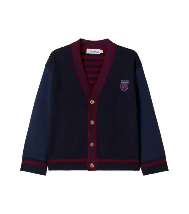 Bonpoint Julian embroidered striped wool cardigan