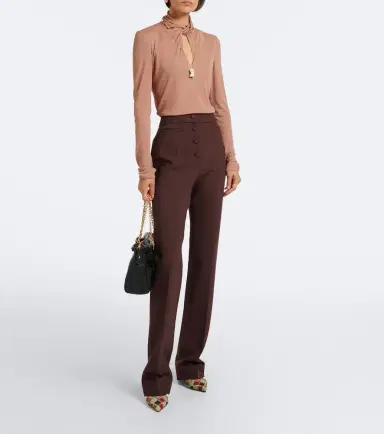 Valentino Cutout jersey crêpe top | Thumbnail 6