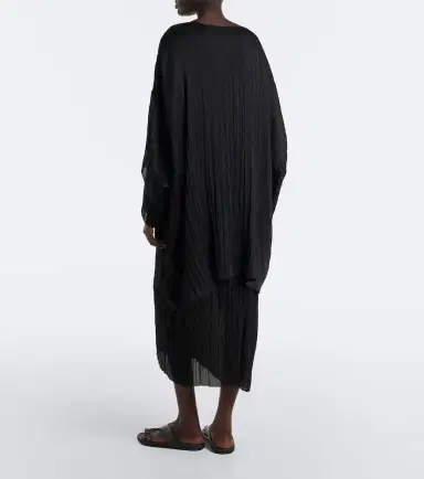 The Row Catena oversized pleated silk blouse | Thumbnail 2