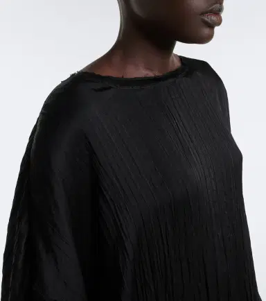 The Row Catena oversized pleated silk blouse | Thumbnail 3