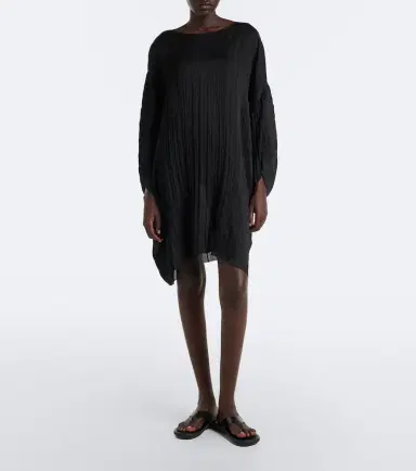 The Row Catena oversized pleated silk blouse | Thumbnail 6