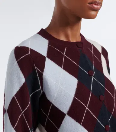 Arch4 Claridges argyle cashmere cardigan | Thumbnail 2