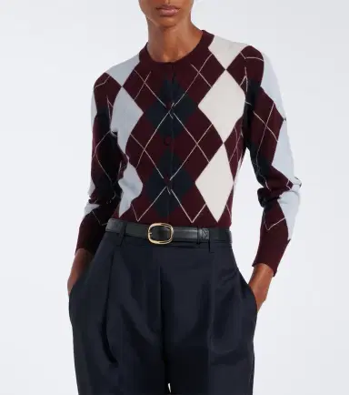 Arch4 Claridges argyle cashmere cardigan | Thumbnail 4