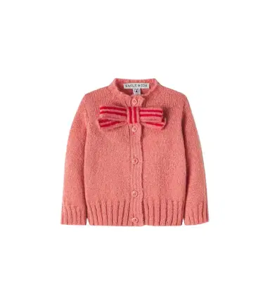 Emile et Ida Baby bow-detail cardigan | Thumbnail 1