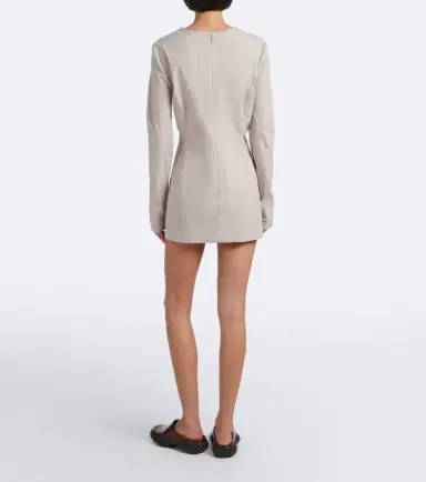 Miu Miu Bow-detail cotton-blend poplin minidress | Thumbnail 2