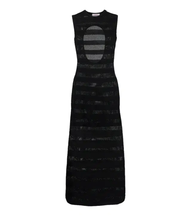 Reguliere striped cotton-blend midi dress