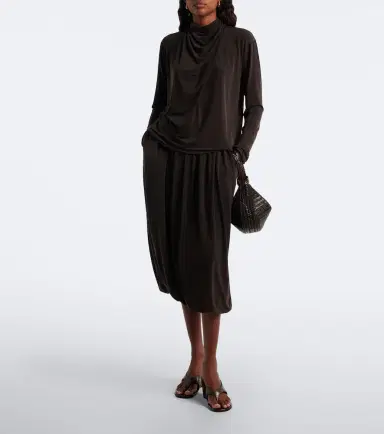 Vince Jersey midi skirt | Thumbnail 5