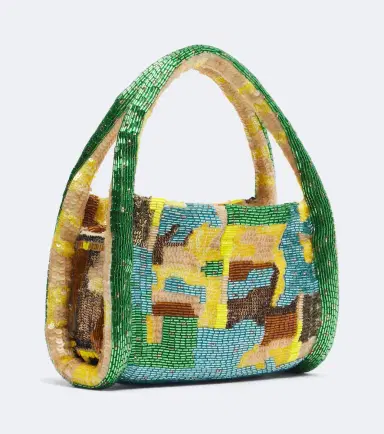 ALÉMAIS Alémais Limelight beaded top-handle bag | Thumbnail 3