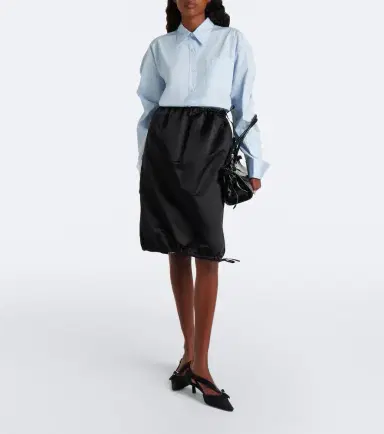 Prada Silk satin midi skirt | Thumbnail 2