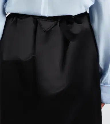 Prada Silk satin midi skirt | Thumbnail 3