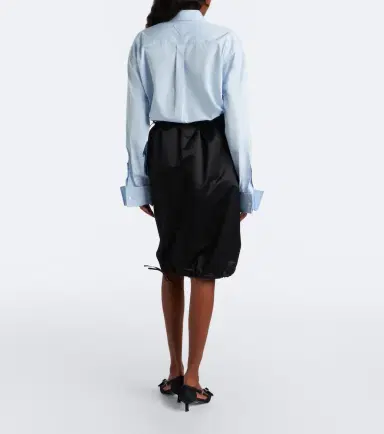 Prada Silk satin midi skirt | Thumbnail 4
