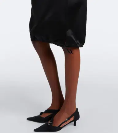 Prada Silk satin midi skirt | Thumbnail 5
