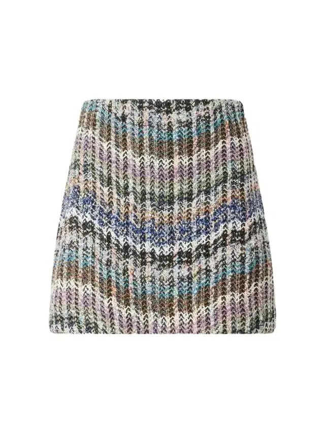 Striped Metallic Crochet-knit Mini Skirt