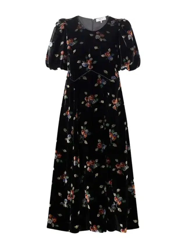 Sea Leda Floral-patterned Velvet Midi Dress