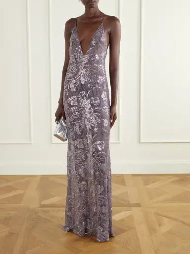 Ilkyaz Ozel Claudie Sequin-embellished Lace Gown | Thumbnail 2