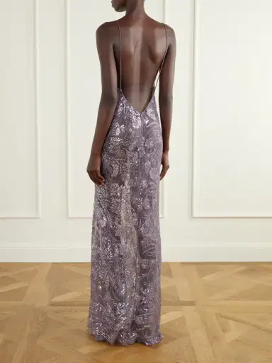 Ilkyaz Ozel Claudie Sequin-embellished Lace Gown | Thumbnail 3
