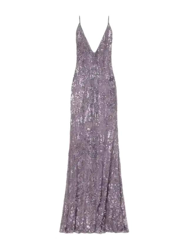 Claudie Sequin-embellished Lace Gown