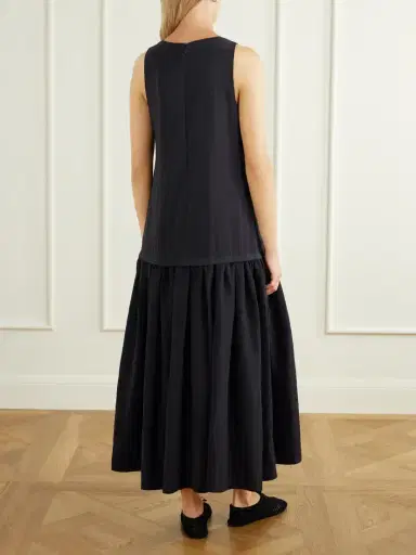 La Ligne Cornelia Pleated Crinkled Shell Midi Dress | Thumbnail 3 La Ligne Cornelia Pleated Crinkled Shell Midi Dress | Thumbnail 3
