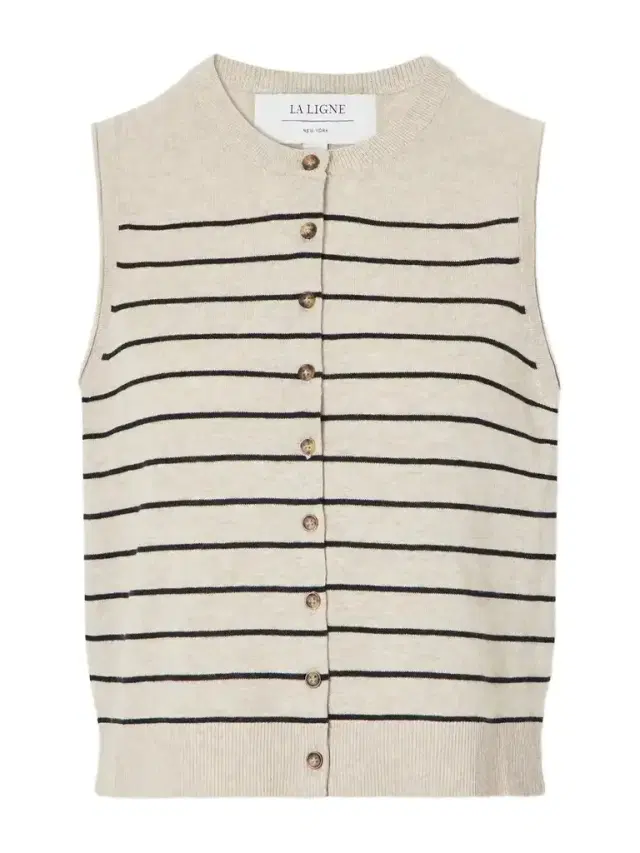 La Ligne Lee Striped Knitted Vest