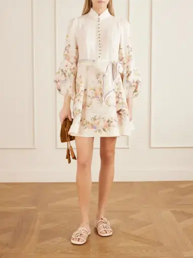 Zimmermann Valiant Belted Floral-print Linen Mini Dress | Thumbnail 2