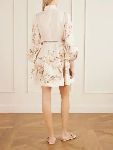 Zimmermann Valiant Belted Floral-print Linen Mini Dress | Thumbnail 3