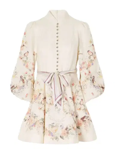 Zimmermann Valiant Belted Floral-print Linen Mini Dress | Thumbnail 1