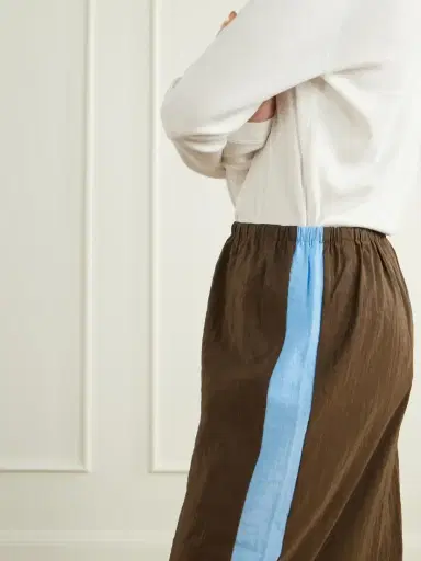 La Ligne Colby Striped Recycled Crinkled-shell Wide-leg Pants | Thumbnail 4