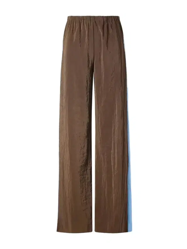 La Ligne Colby Striped Recycled Crinkled-shell Wide-leg Pants