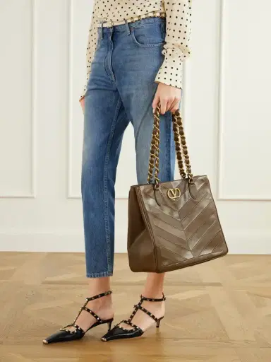 Valentino Garavani Laseine Vlogoembellished Leather Tote | Thumbnail 2