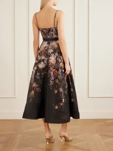 Zimmermann Valiant Floral-print Linen And Silk-blend Bustier Maxi Dress | Thumbnail 3 Zimmermann Valiant Floral-print Linen And Silk-blend Bustier Maxi Dress | Thumbnail 3